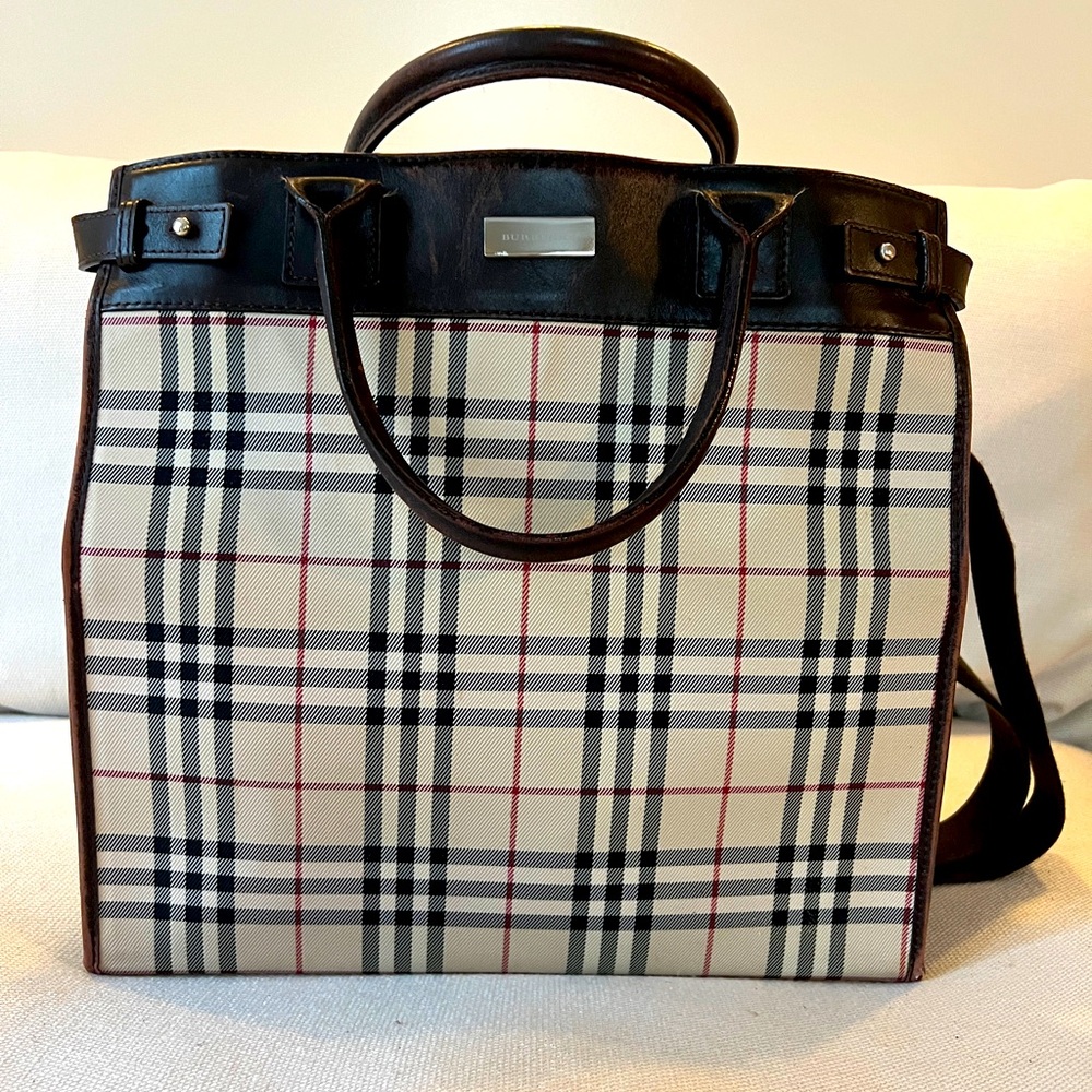 Burberry Nova Check Nylon Tote- Preowned